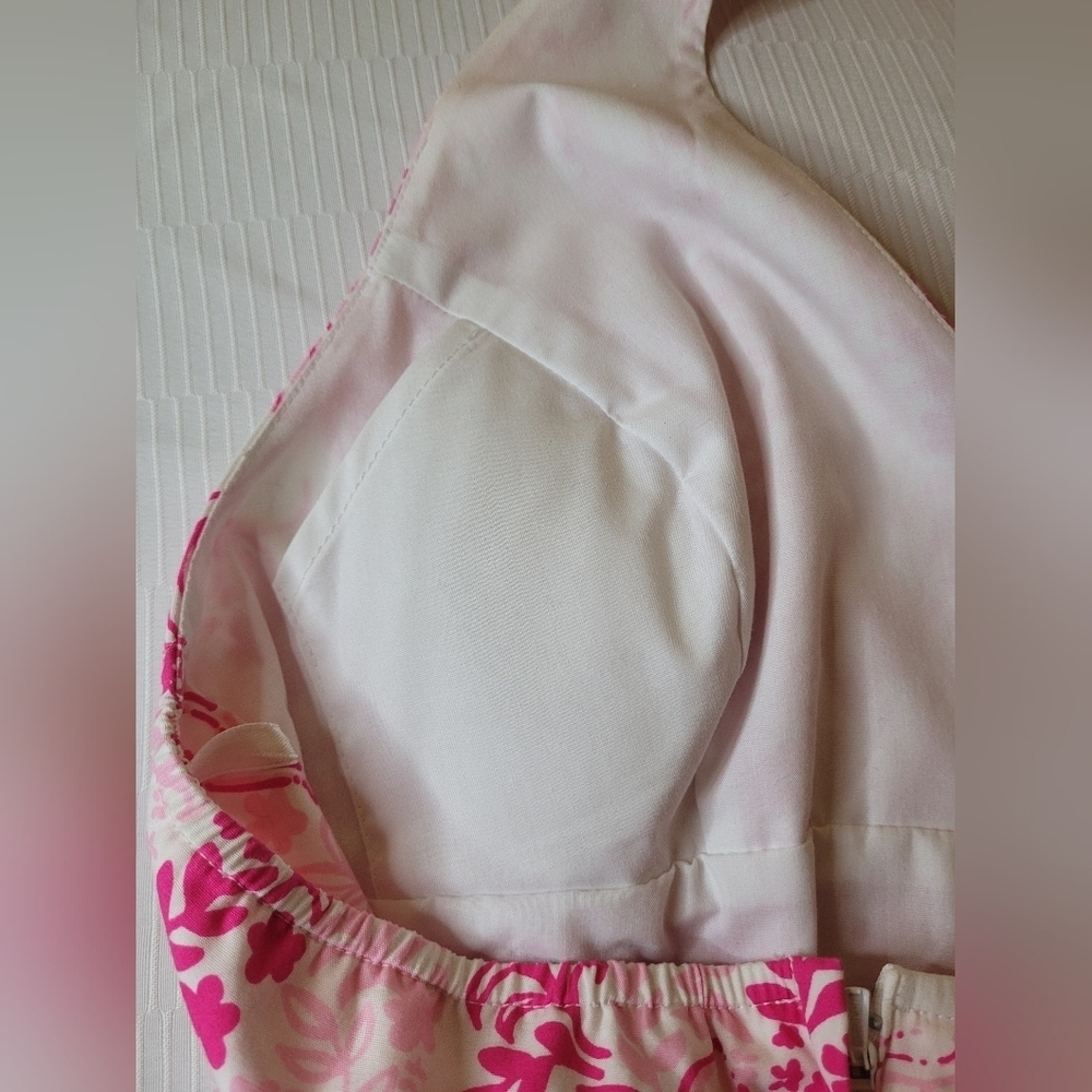 Lilly Pulitzer 100% Cotton Livie Pink Halter Top Dress sz 4 - Picture 5 of 15